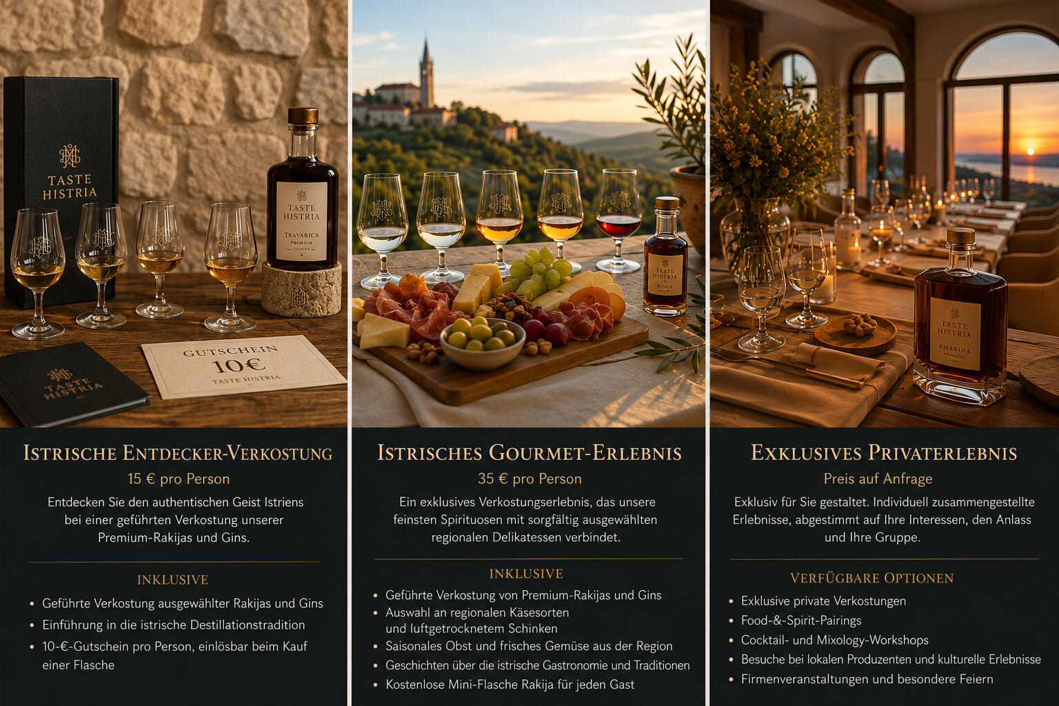 Begleiten Sie uns auf eine unvergessliche Genussreise durch Istrien Im Mittelpunkt jeder Taste Histria Erfahrung steht Istarska Kapljica, eine familiengeführte Destillerie, die sich der Bewahrung und Feier der authentischen Aromen Istriens verschrieben hat. Seit vielen Jahren stellt die Destillerie mit Leidenschaft und ha